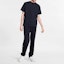 Lookbook 루이비통 솔리드 네이비 블루 릴랙스 크루넥 반팔 티셔츠 1A7XSB