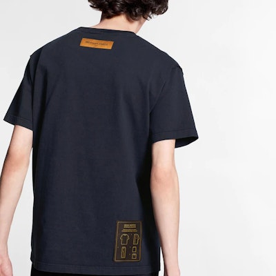 루이비통 솔리드 네이비 블루 릴랙스 크루넥 반팔 티셔츠 1A7XSB Details for 루이비통 솔리드 네이비 블루 릴랙스 크루넥 반팔 티셔츠 1A7XSB