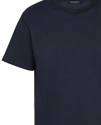 루이비통 솔리드 네이비 블루 릴랙스 크루넥 반팔 티셔츠 1A7XSB Sizing 루이비통 솔리드 네이비 블루 릴랙스 크루넥 반팔 티셔츠 1A7XSB