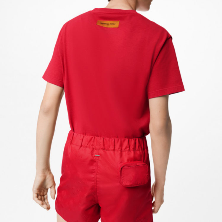 Purchase LOUIS VUITTON Pantalones Cortos de Natación Rojos con Bolsillo y Cordón. 1A9GBA