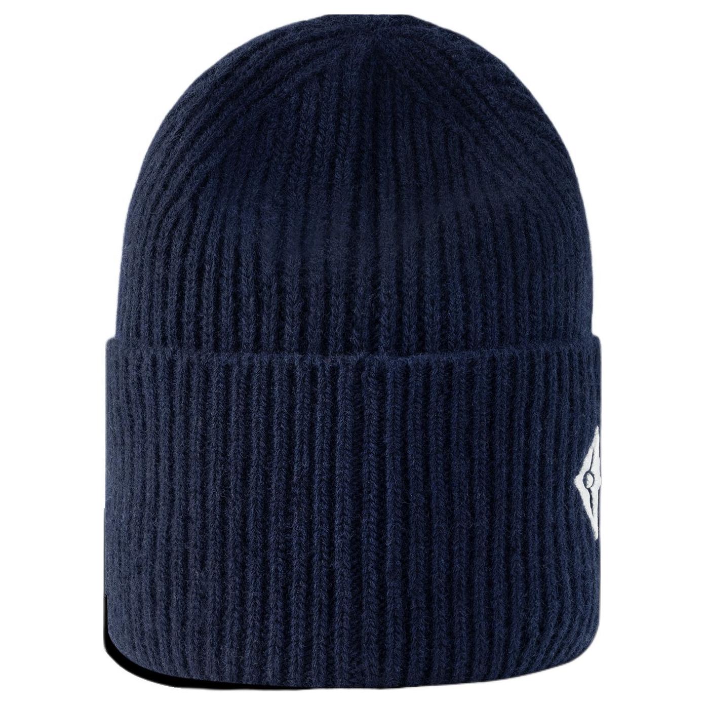 Lookbook 루이비통 솔리드 울 비니 네이비 블루 유니섹스 커플 스타일 M94852