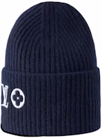 Shop LOUIS VUITTON 純羊毛海軍藍針織帽 情侶款男女通用 M94852