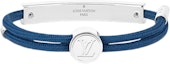 Shop LOUIS VUITTON Space Logo Engraved Blue Metal Bracelet for Men. M00920