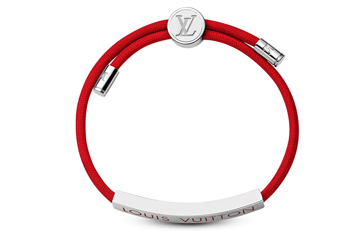 LOUIS VUITTON Space Red Cord Metal Bracelet M67418 圖 2