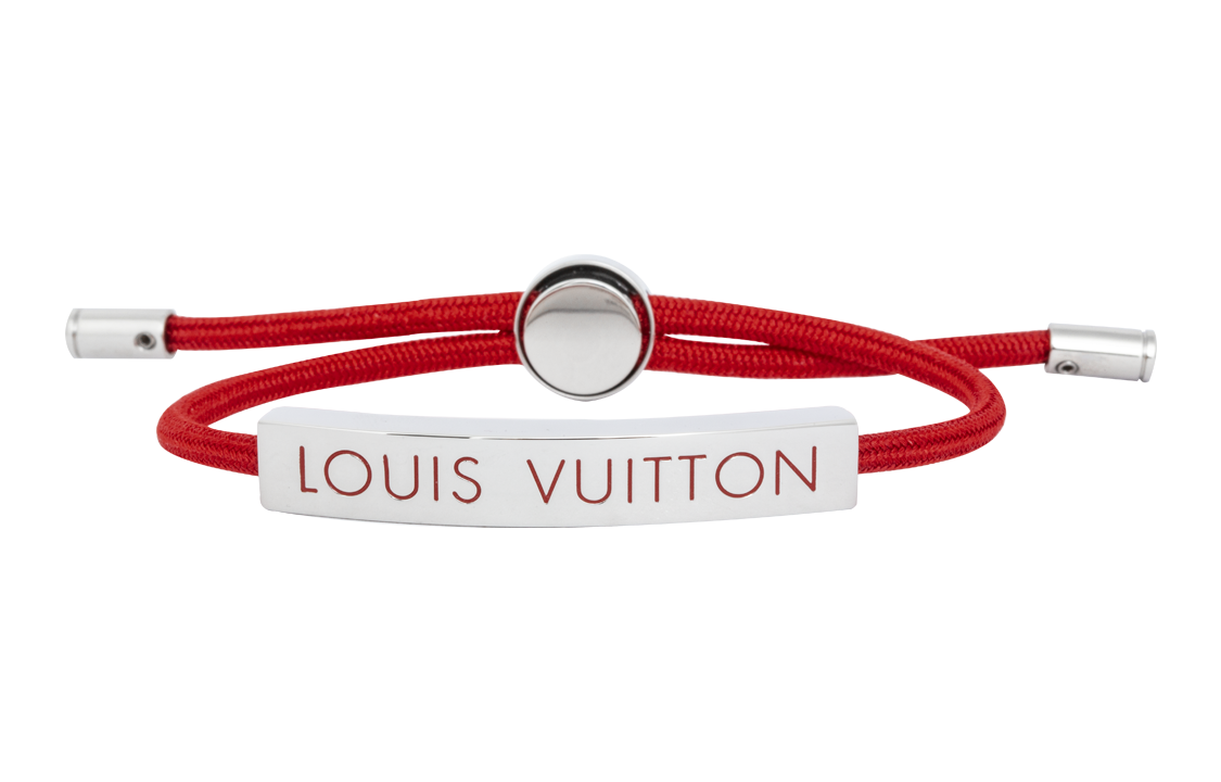 LOUIS VUITTON Space Red Cord Metal Bracelet M67418 圖 3