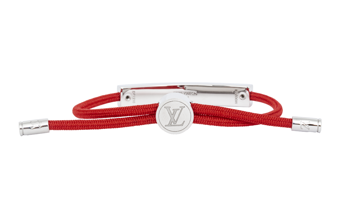 LOUIS VUITTON Space Red Cord Metal Bracelet M67418 圖 5