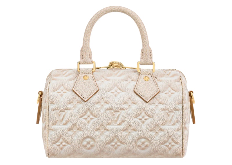 Lookbook Louis Vuitton Speedy Bandouliere 20 Warna Beige Clair