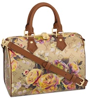 Louis Vuitton Speedy Bandouliere 25 Floral Pattern Gold Louis Vuitton Speedy Bandouliere 25 Floral Pattern Gold