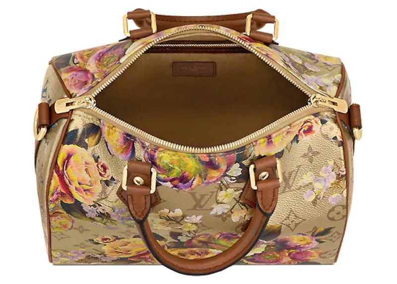 Lookbook Louis Vuitton Speedy Bandouliere 25 Corak Bunga Emas