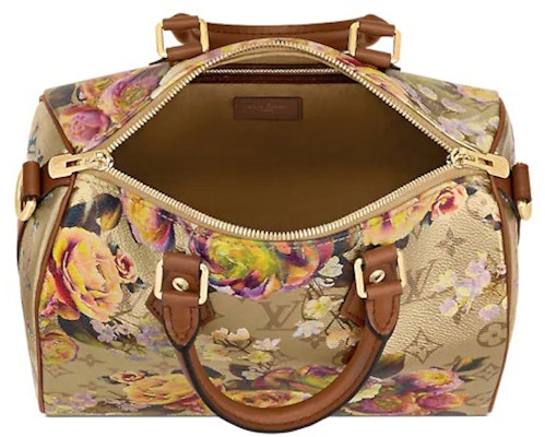 Louis Vuitton Speedy Bandouliere 25 Floral Pattern Gold Lookbook Louis Vuitton Speedy Bandouliere 25 Floral Pattern Gold