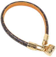 Lookbook 路易威登 Speedy Charm 經典老花帆布手鍊 男女通用 金色 M8031F