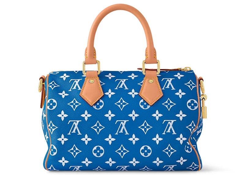 Order Louis Vuitton Speedy P9 Bandoulière 25 Monogram Kulit Biru