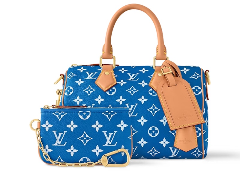 Shop Louis Vuitton Speedy P9 Bandoulière 25 Monogram Kulit Biru