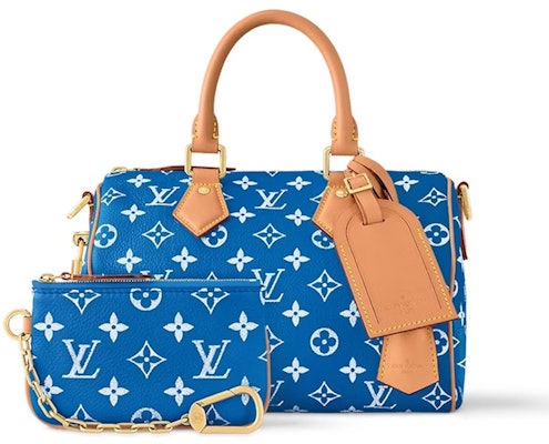 Louis Vuitton Speedy P9 Bandoulière 25 Monogram Kulit Biru Shop Louis Vuitton Speedy P9 Bandoulière 25 Monogram Kulit Biru