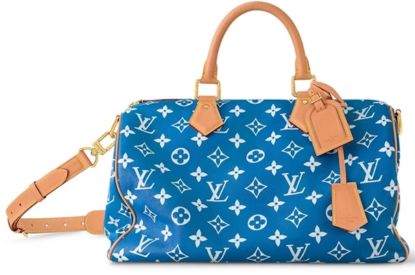 Louis Vuitton Speedy P9 Bandoulière 40 Monogram Leather Blue Buy Louis Vuitton Speedy P9 Bandoulière 40 Monogram Leather Blue