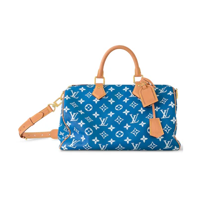 Louis Vuitton Speedy P9 Bandoulière 40 Monogram Leather Blue