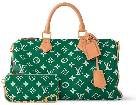 ルイ・ヴィトン スピーディP9 バンドリエール 40 モノグラム レザー グリーン Shop ルイ・ヴィトン スピーディP9 バンドリエール 40 モノグラム レザー グリーン