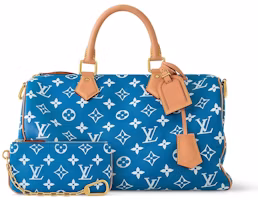 Shop Louis Vuitton Speedy P9 Bandoulière 40 Monogram Leather Blue