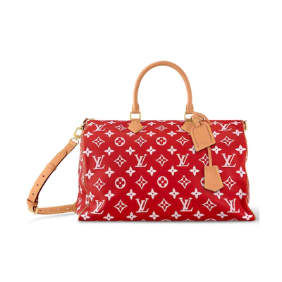 Louis Vuitton Speedy P9 Bandoulière 50 Monogram Leather Red