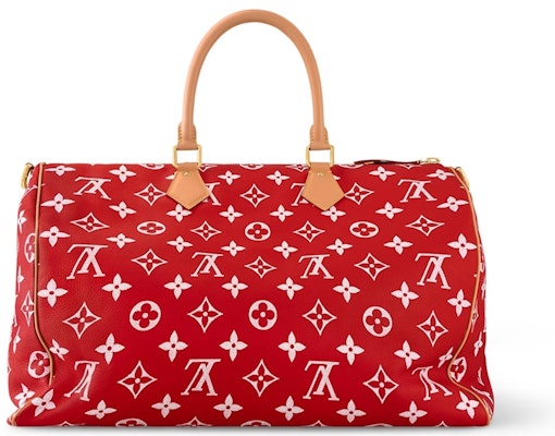 Louis Vuitton Speedy P9 Bandoulière 50 Monogram Leather Red Order Louis Vuitton Speedy P9 Bandoulière 50 Monogram Leather Red