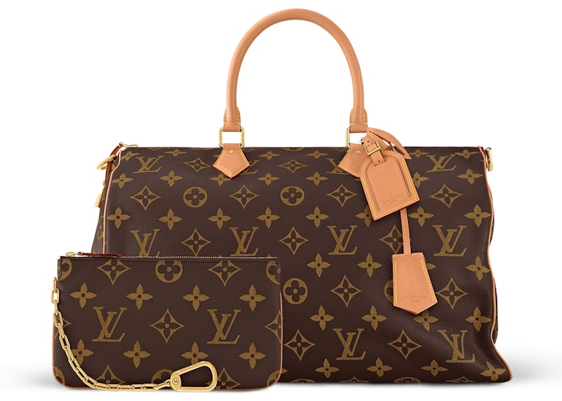 Shop Louis Vuitton Speedy P9 Bandoulière 50 Kulit Cokelat Monogram