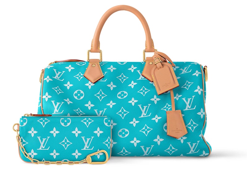 Order Louis Vuitton Speedy P9 Bandouliere 40 Turquoise Tas Tangan