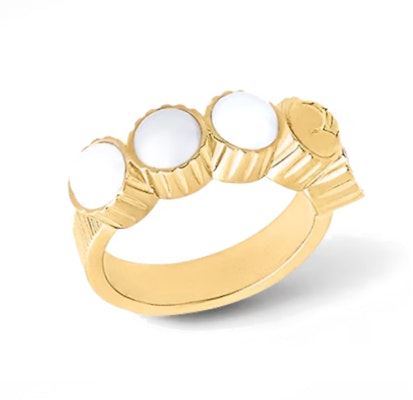 Louis Vuitton Cincin Kaca Kuningan Emas Ukir Unisex Perhiasan Pasangan. M1498M Lookbook Louis Vuitton Cincin Kaca Kuningan Emas Ukir Unisex Perhiasan Pasangan. M1498M