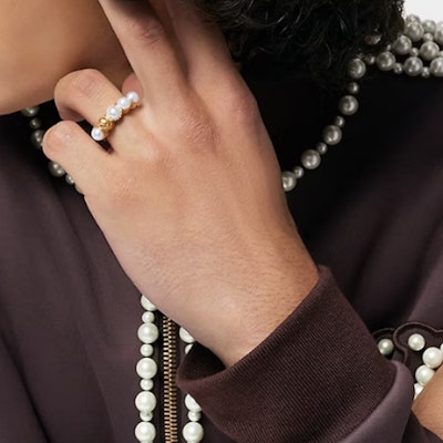 Louis Vuitton Cincin Kaca Kuningan Emas Ukir Unisex Perhiasan Pasangan. M1498M Shop Louis Vuitton Cincin Kaca Kuningan Emas Ukir Unisex Perhiasan Pasangan. M1498M