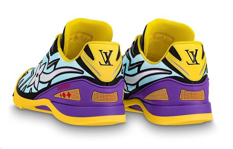 Shop Louis Vuitton Baskets Sprint ''Patchwork Bleu Jaune Violet'' 1A98Z4