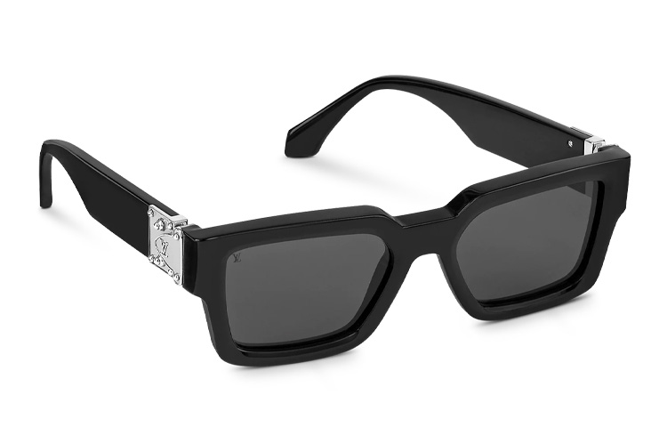 Louis Vuitton Square Sunglasses Silver/Black Frame Shades Z1414E 圖 3