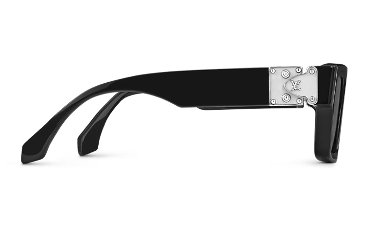 Louis Vuitton Square Sunglasses Silver/Black Frame Shades Z1414E 圖 5