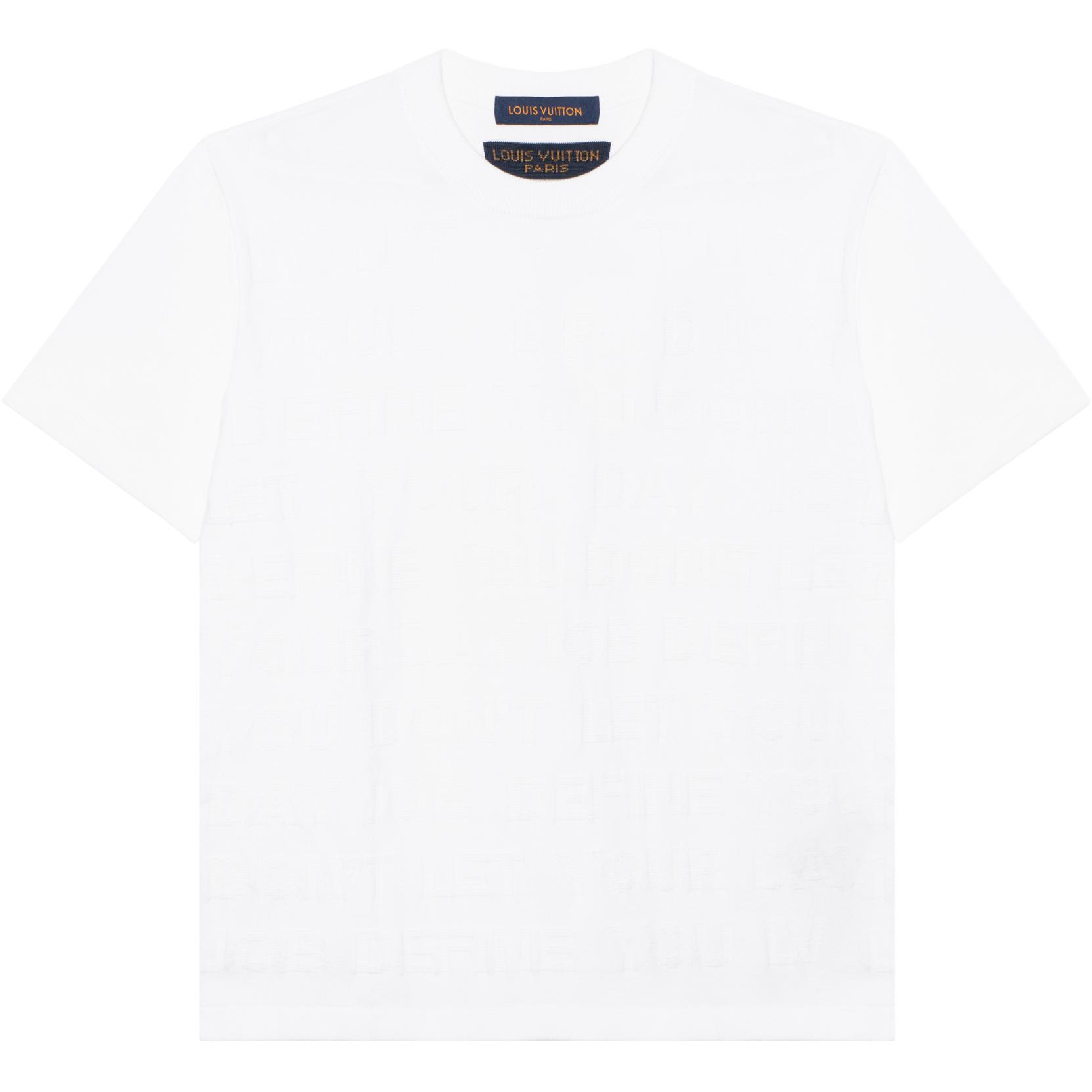 LOUIS VUITTON SS21 3D Logo Crewneck White T-Shirt for Men 1A8WW9