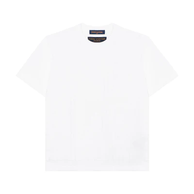 LOUIS VUITTON SS21 3D Logo Crewneck White T-Shirt for Men 1A8WW9