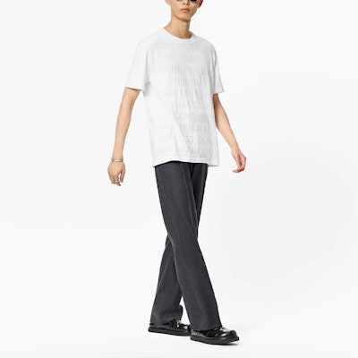 路易威登 SS21 3D 標誌男士白色圓領短袖 T 恤 1A8WW9 Lookbook 路易威登 SS21 3D 標誌男士白色圓領短袖 T 恤 1A8WW9