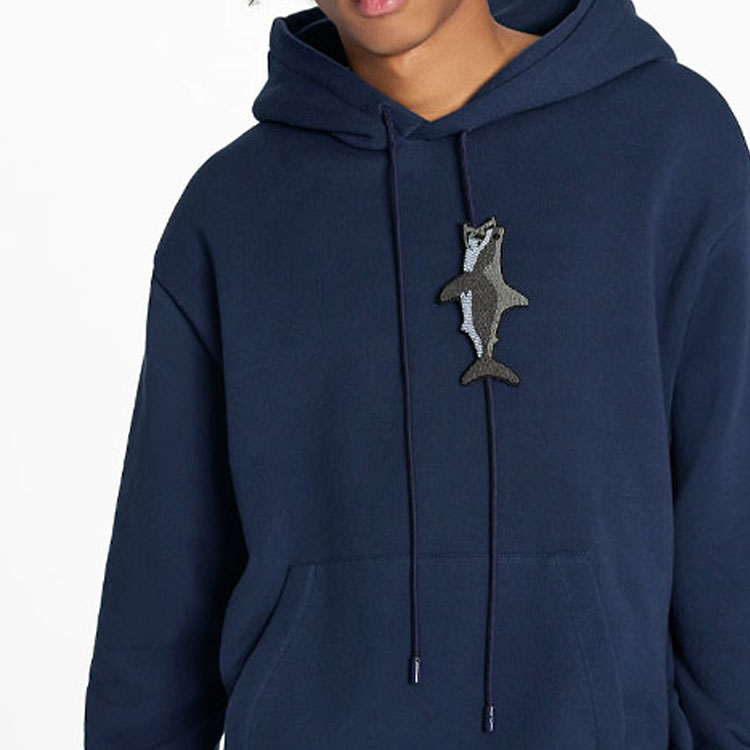 LOUIS VUITTON SS21 Beaded Shark Hoodie Blue . 1A8R2R 圖 6