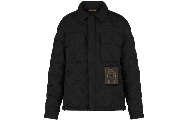LOUIS VUITTON SS21 Black Padded Lightweight Cotton Jacket 1A8HEZ 圖 2