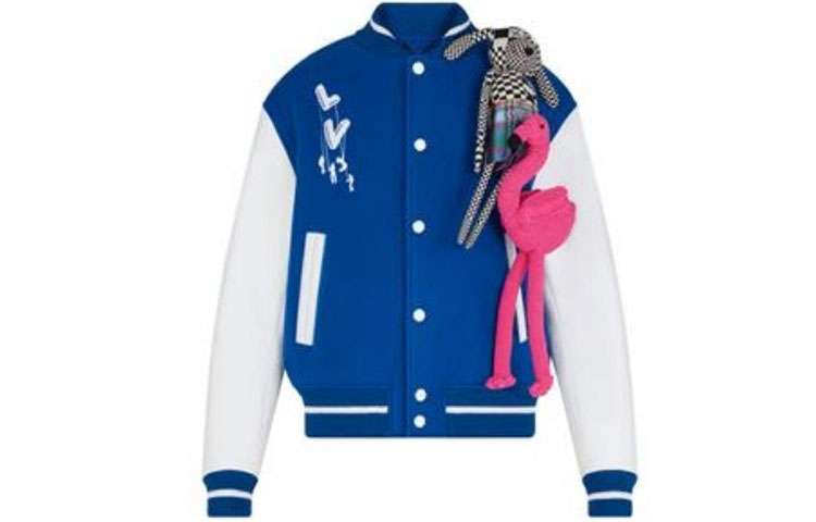 Louis Vuitton SS21 Blue Doll Baseball Jacket 1A8POI