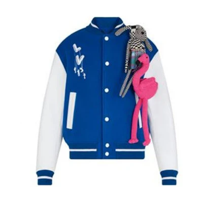 Louis Vuitton SS21 Blue Doll Baseball Jacket 1A8POI
