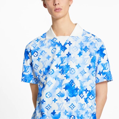 LOUIS VUITTON SS21 Kaos Polo Lengan Pendek Motif Tinta Biru 1A8QXE Lookbook LOUIS VUITTON SS21 Kaos Polo Lengan Pendek Motif Tinta Biru 1A8QXE
