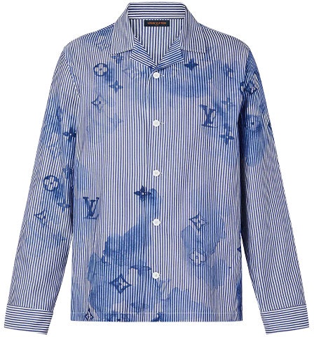louis-vuitton-ss-21-blue-striped-ink-logo-print-pajama-shirt-men-1-a8-r12