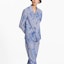 Purchase ルイヴィトン SS21 ブルーストライプ インクロゴプリント パジャマシャツ メンズ 1A8R12