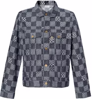 LOUIS VUITTON SS21 Checkerboard Denim Long Sleeve Jacket Black Menswear 1A8WBL LOUIS VUITTON SS21 Checkerboard Denim Long Sleeve Jacket Black Menswear 1A8WBL