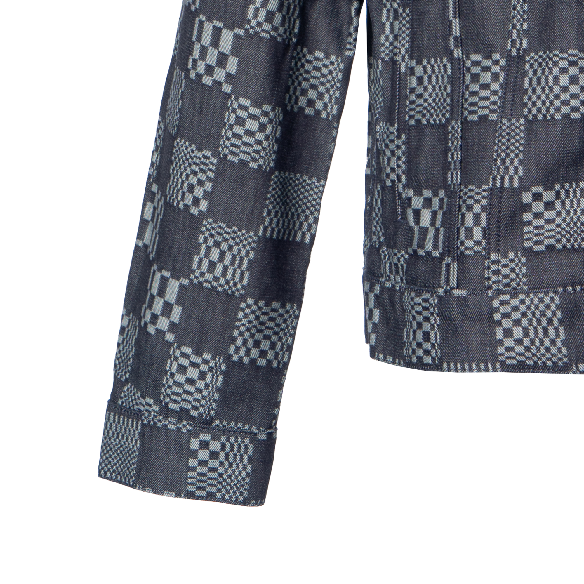 LOUIS VUITTON SS21 Checkerboard Denim Long Sleeve Jacket Black Menswear 1A8WBL 圖 5