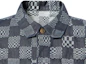Sizing Chaqueta de Manga Larga Louis Vuitton SS21 Checkerboard Denim Negra para Hombre. 1A8WBL