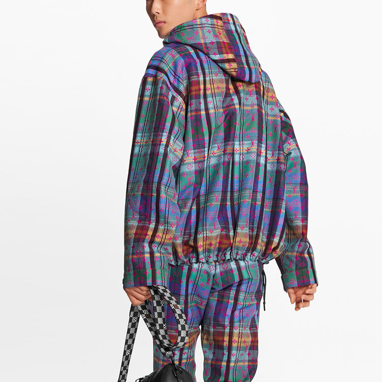 LOUIS VUITTON SS21 Checkered Parka Jacket in Purple 1A8PGN 圖 5