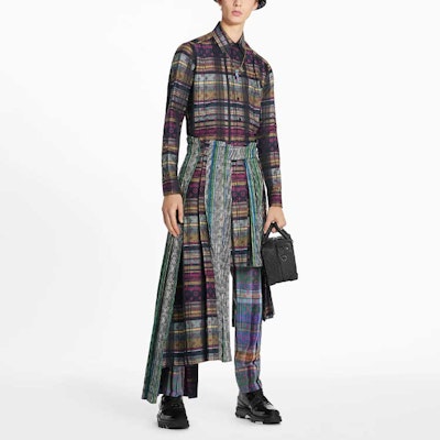 루이 비통 SS21 플로랄 체크 긴소매 셔츠 1A8PCC Lookbook 루이 비통 SS21 플로랄 체크 긴소매 셔츠 1A8PCC