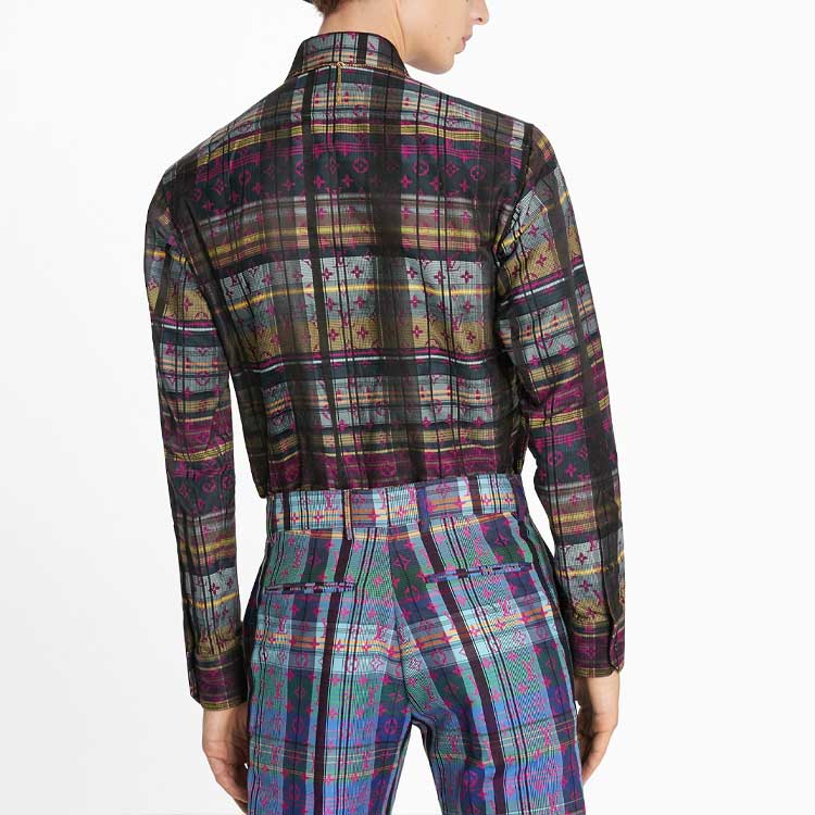 Purchase 루이 비통 SS21 플로랄 체크 긴소매 셔츠 1A8PCC