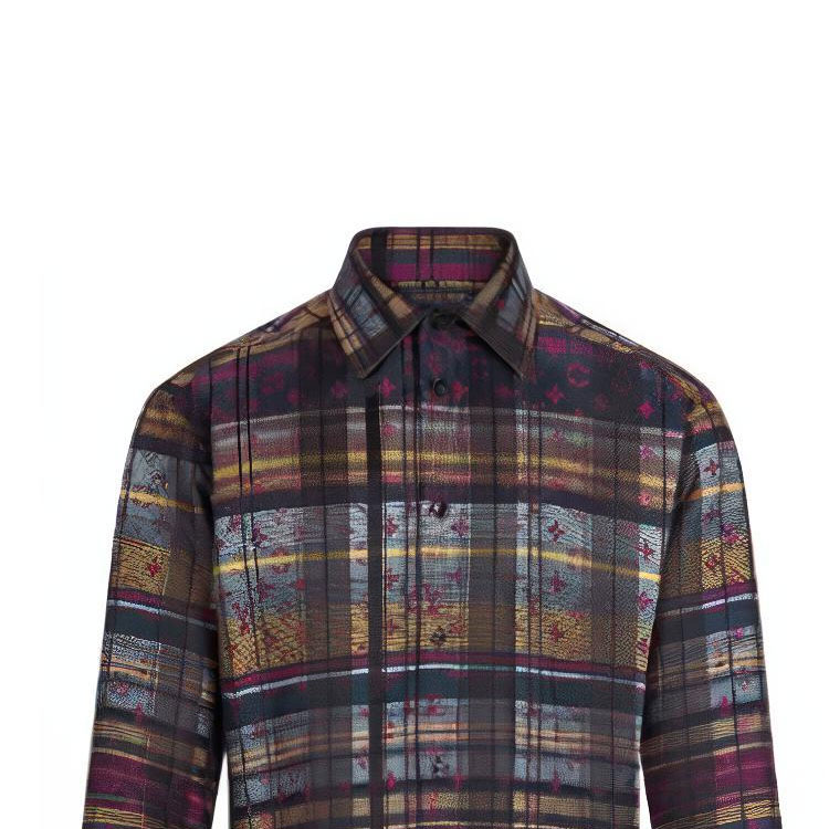 Details for 루이 비통 SS21 플로랄 체크 긴소매 셔츠 1A8PCC