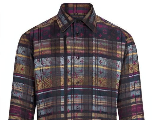 루이 비통 SS21 플로랄 체크 긴소매 셔츠 1A8PCC Details for 루이 비통 SS21 플로랄 체크 긴소매 셔츠 1A8PCC