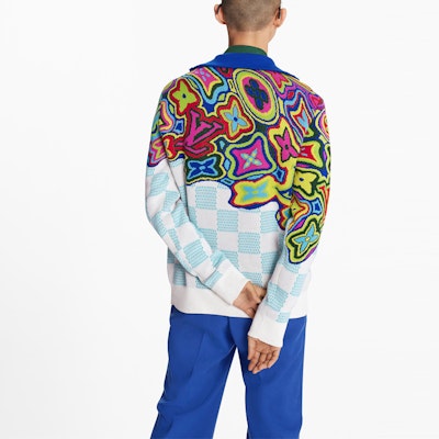 LOUIS VUITTON SS21 Suéter Multicolor con Logo y Cuello Tejido Por Completo 1A8P4K Purchase LOUIS VUITTON SS21 Suéter Multicolor con Logo y Cuello Tejido Por Completo 1A8P4K